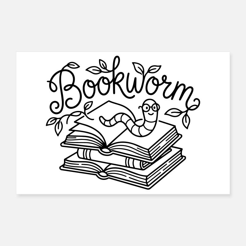 Rat de bibliothèque Poster 30 x 20 cm
