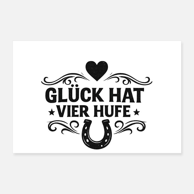 Glück hat vier Hufe Poster 30x20 cm