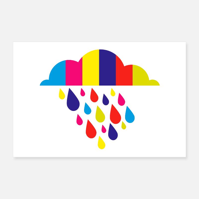 coloré pluie d'automne Poster 30 x 20 cm