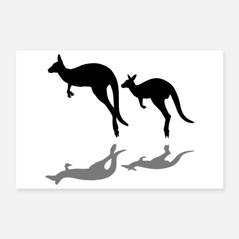 kangaroo Poster 12" x 8" (30x20 cm)