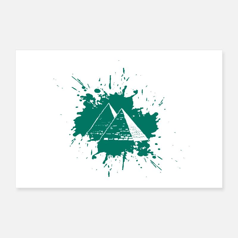 Pyramides d’éclaboussures Poster 30 x 20 cm