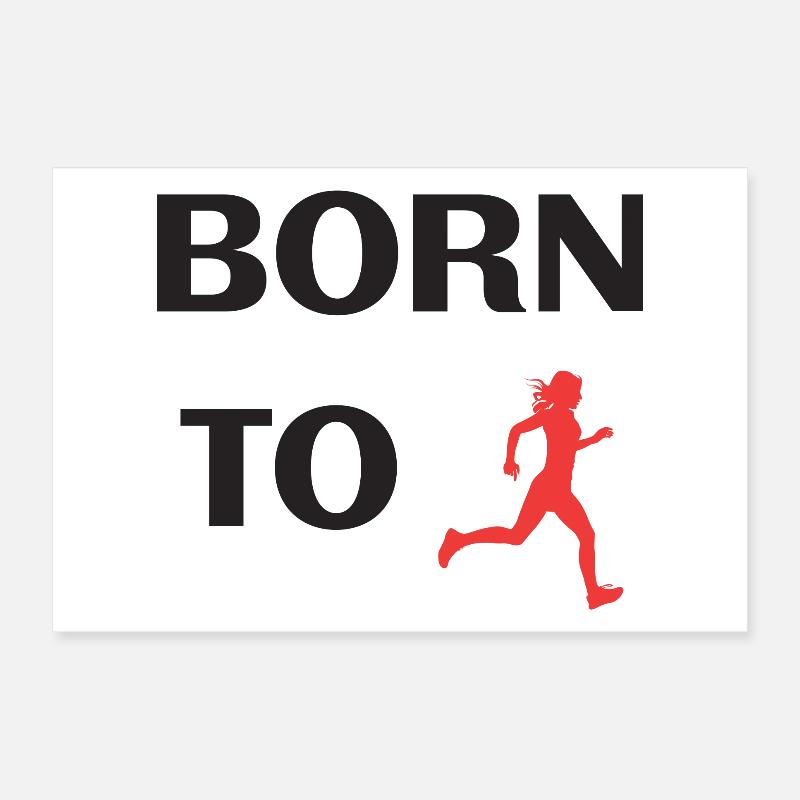 Né pour courir Poster 30 x 20 cm