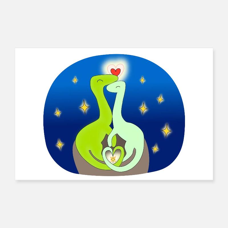 Compsognate in der Liebe Poster 30x20 cm