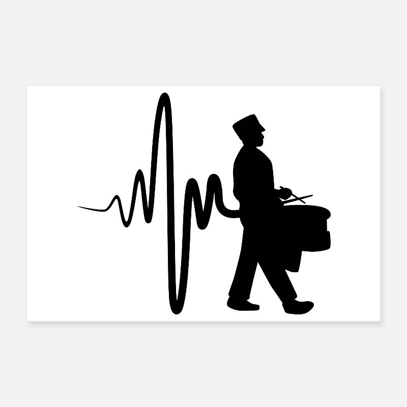 Snarling Drummer Poster 12" x 8" (30x20 cm)