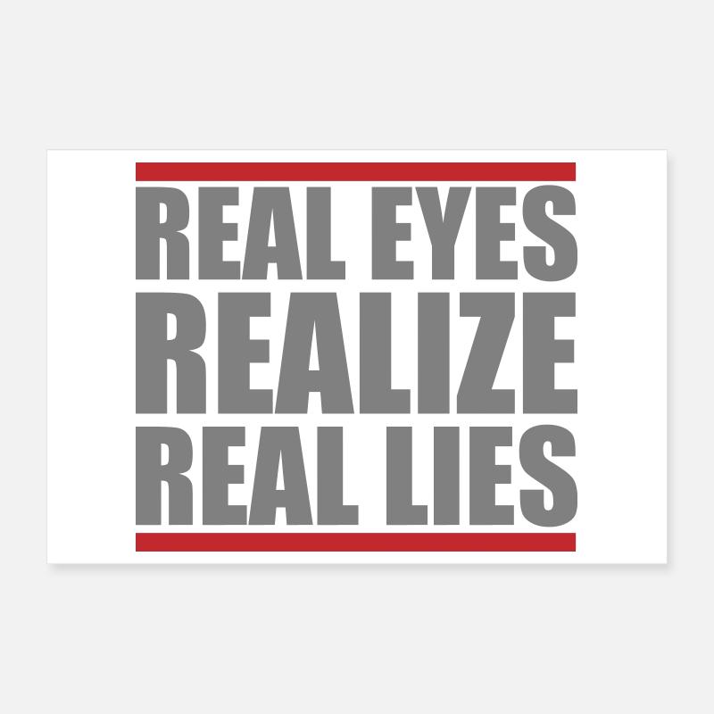 réaliser de vrais yeux reall mensonges | Couleurs modifiables Poster 30 x 20 cm