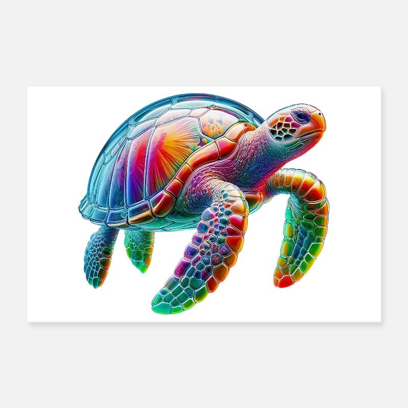 Turtle Poster 12" x 8" (30x20 cm)