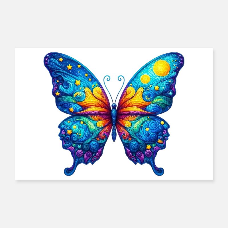 Papillon Van Gogh Poster 30 x 20 cm