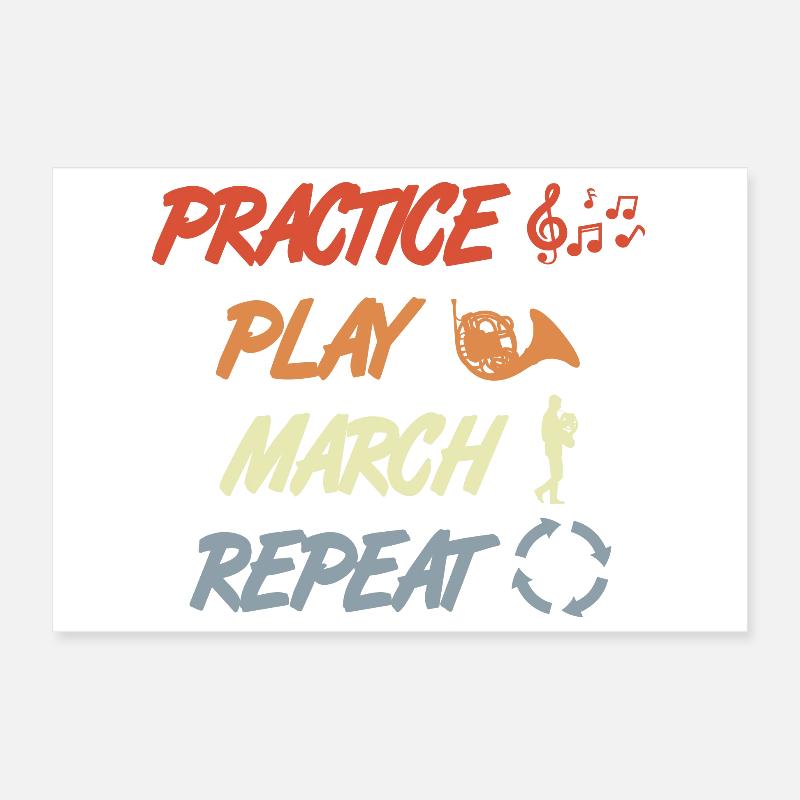 Motivation du cor français Poster 30 x 20 cm