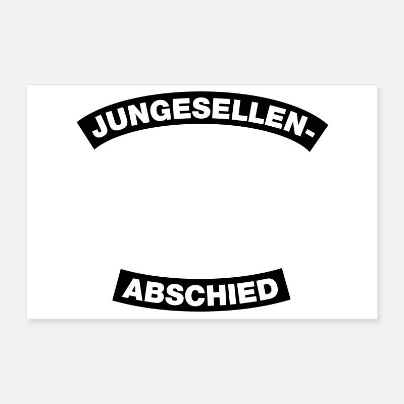 Junggesellenabschied Rahmen (JGA MC-Rocker-Design) Poster 30x20 cm