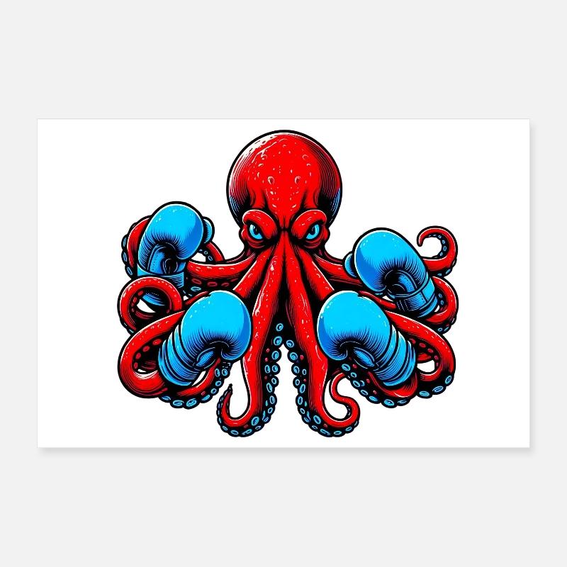 Krake Poster 30x20 cm