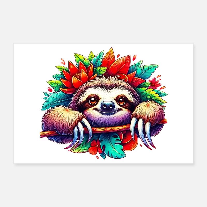 Faultier Poster 30x20 cm