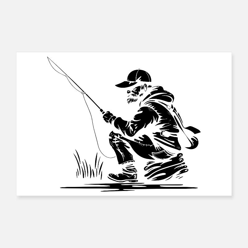 Pêcheur Poster 30 x 20 cm