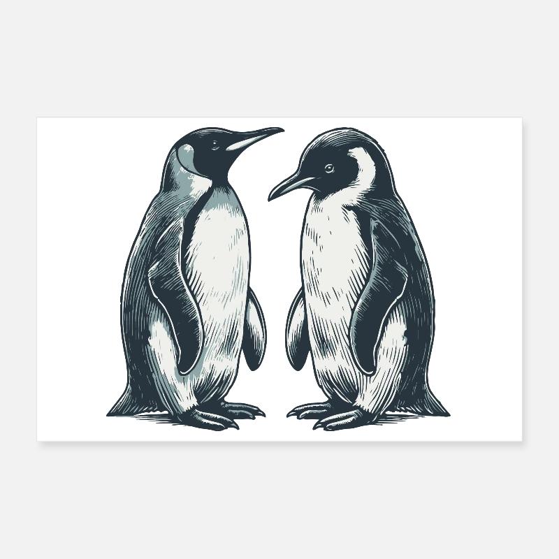 Pingouins Poster 30 x 20 cm