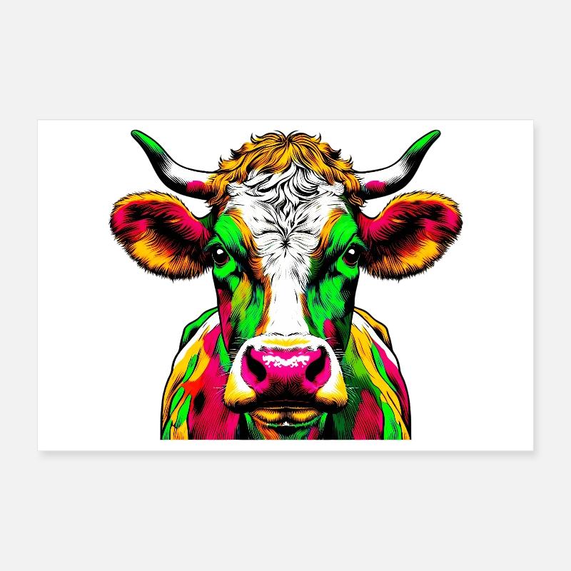 Vache Poster 30 x 20 cm