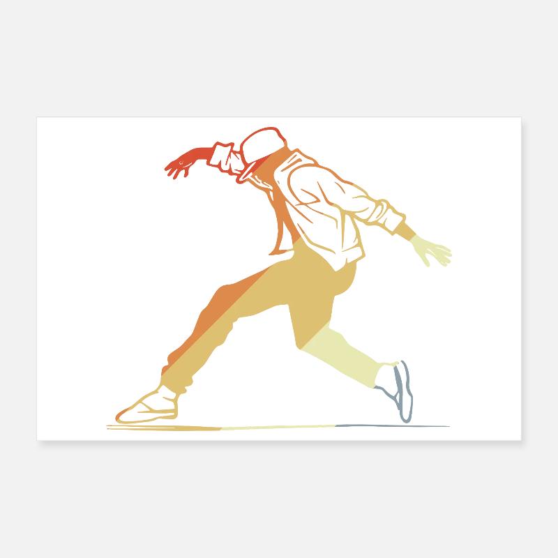 Retro Breakdancing Poster 30x20 cm