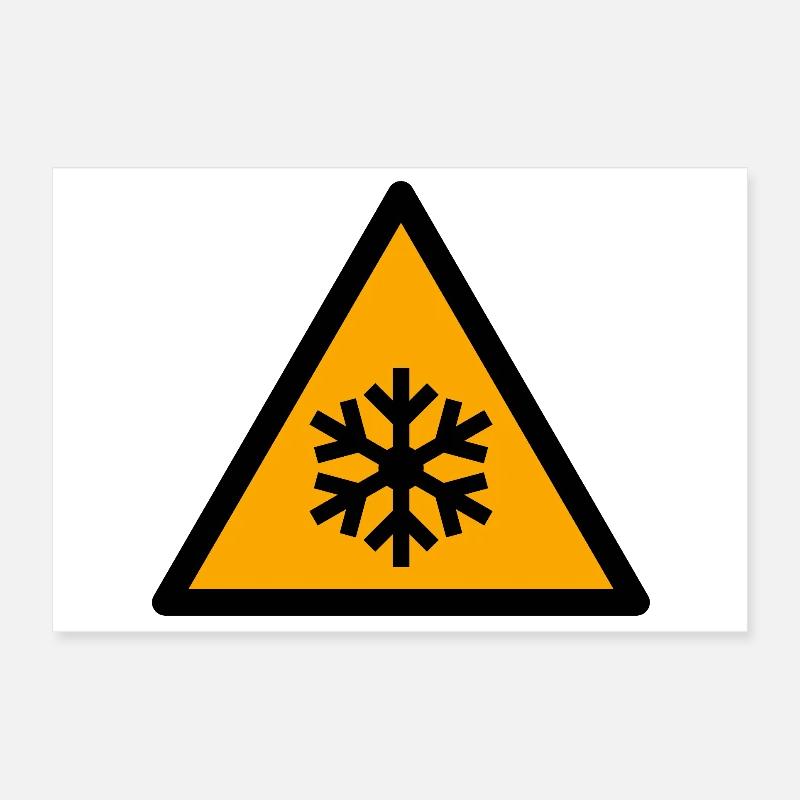 Glacé | Flocon de neige en triangle Poster 30 x 20 cm