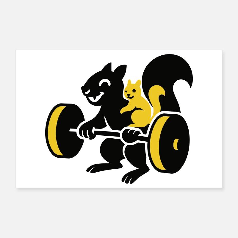 Power Squirrel Poster 12" x 8" (30x20 cm)