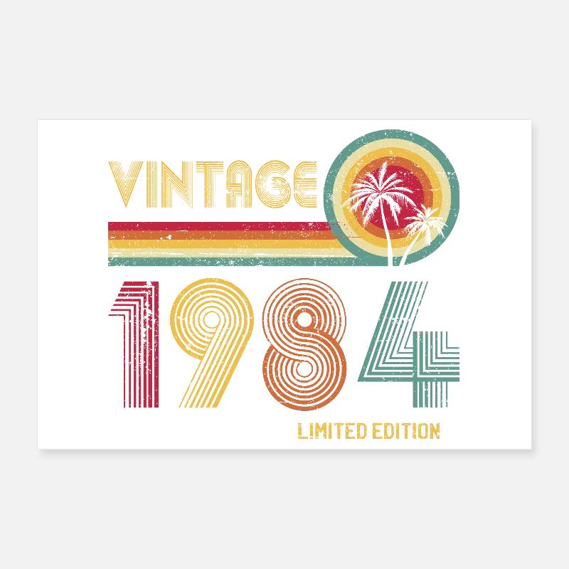 Millésime 1984 Edition Limitée Poster 30 x 20 cm