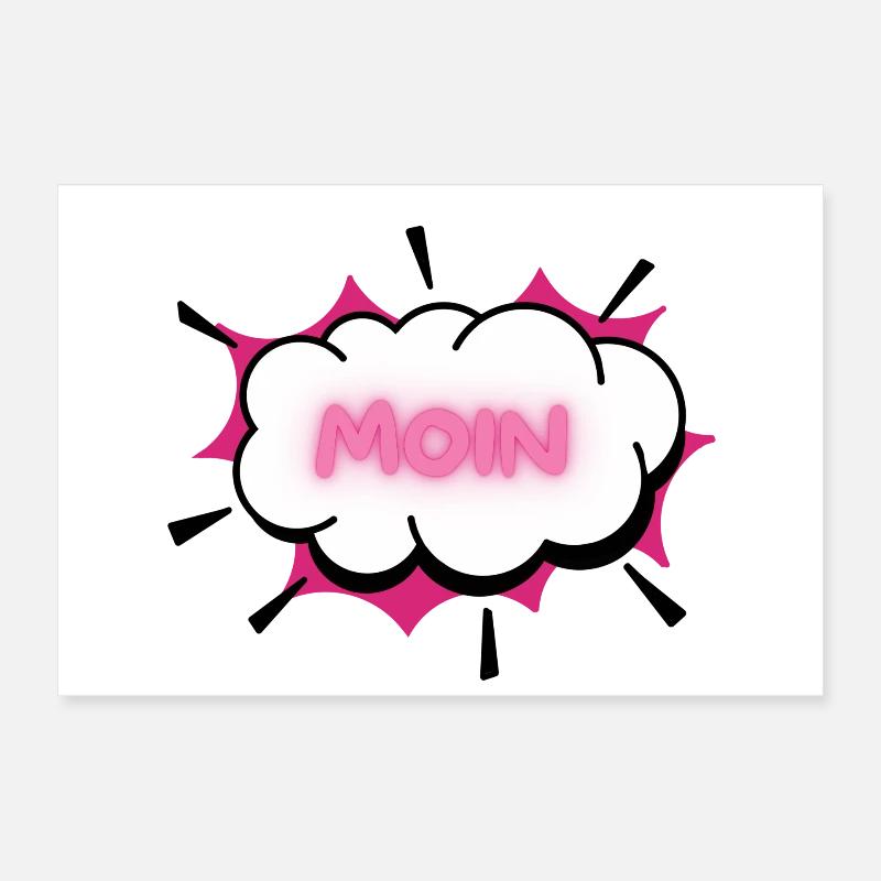 MOIN Neon Cloud Poster 12" x 8" (30x20 cm)