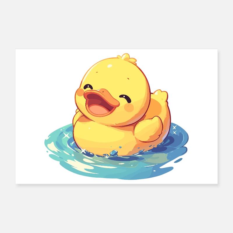 Ducks Duck Poster 12" x 8" (30x20 cm)