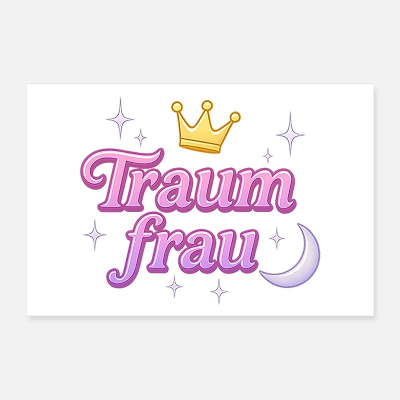 traumfrau / y2k statement spitzname design  Poster 30x20 cm