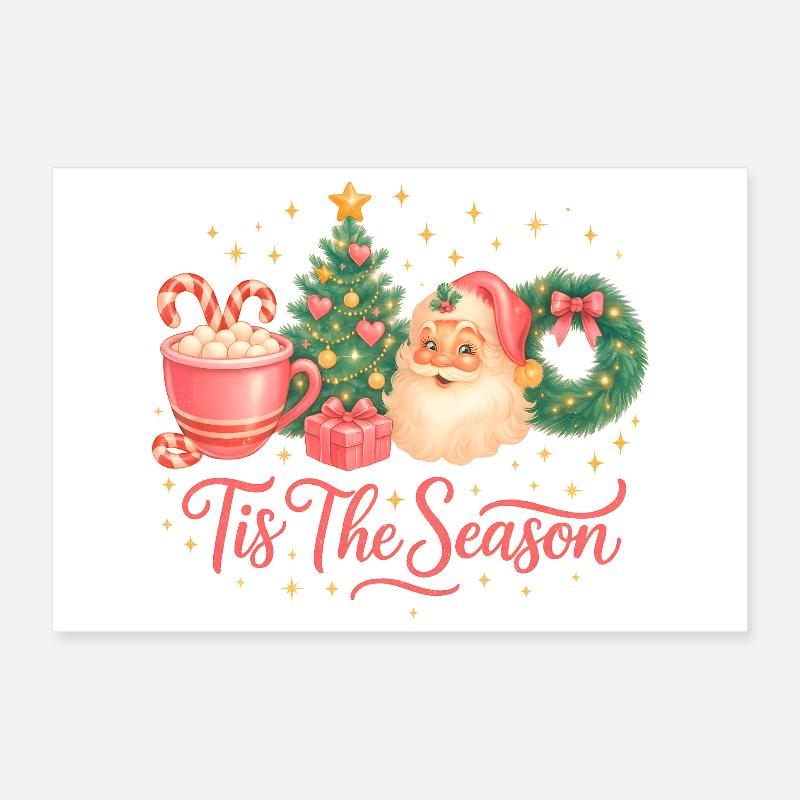 C’est la saison Design de Noël mignon Poster 30 x 20 cm
