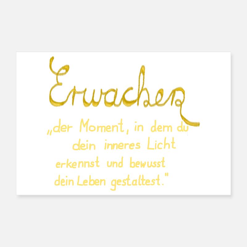 Awakening - when your inner light becomes visible Poster 12" x 8" (30x20 cm)