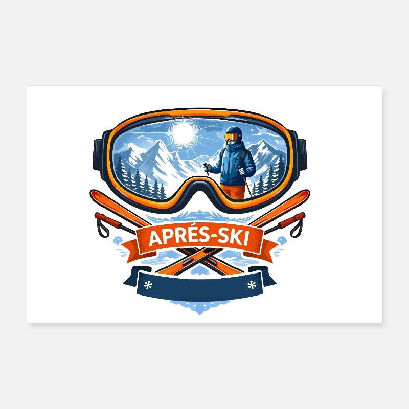 Après Ski Comic Design Poster 30 x 20 cm