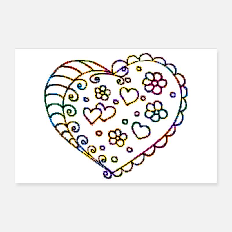 Herz Poster 30x20 cm