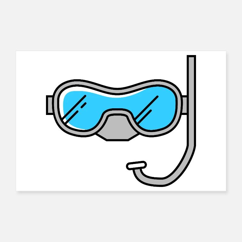Lunettes de plongée Poster 30 x 20 cm