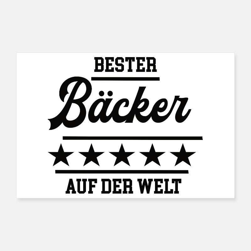 Bäcker Bester Handwerker Bäckerei Baecker Konditor Poster 30x20 cm