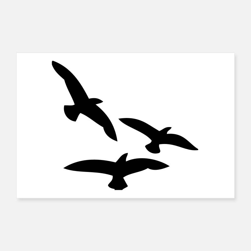 Birds Poster 12" x 8" (30x20 cm)