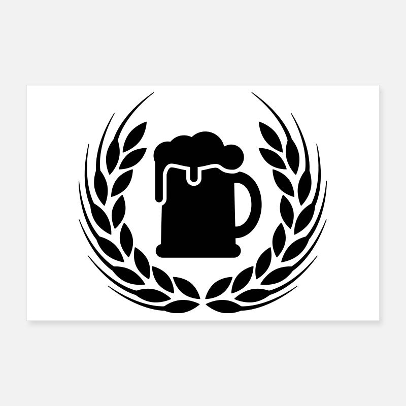 Beer wheat wreath Poster 12" x 8" (30x20 cm)