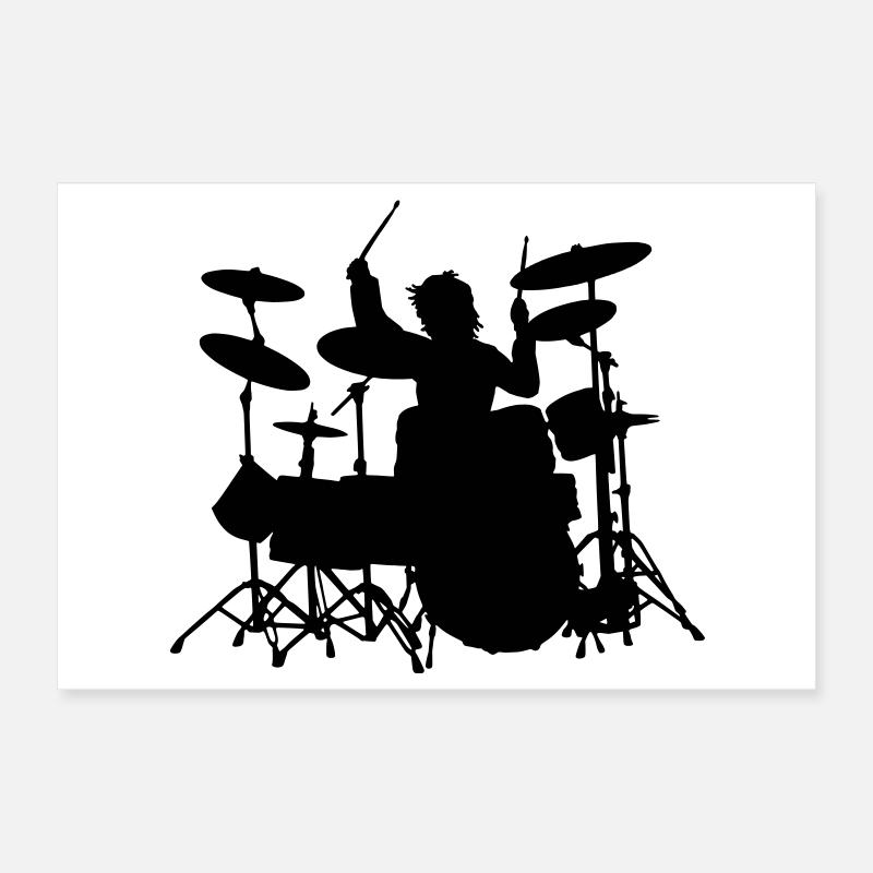 Power Drumming Poster 12" x 8" (30x20 cm)