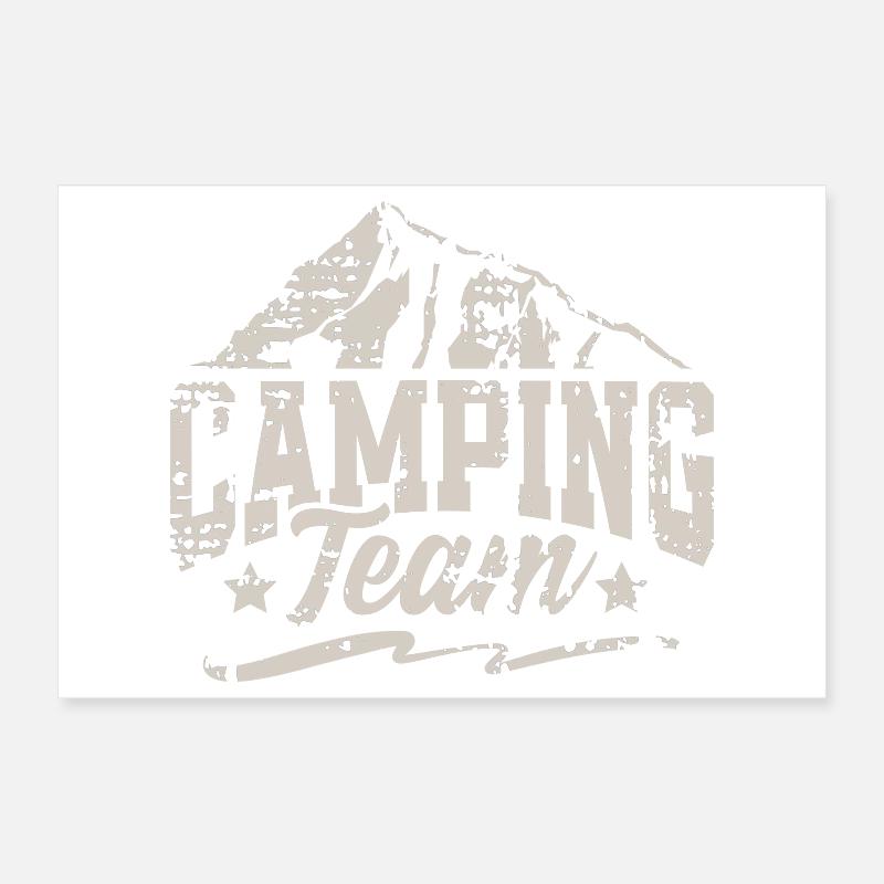 Équipe de camping Camper Campen Poster 30 x 20 cm