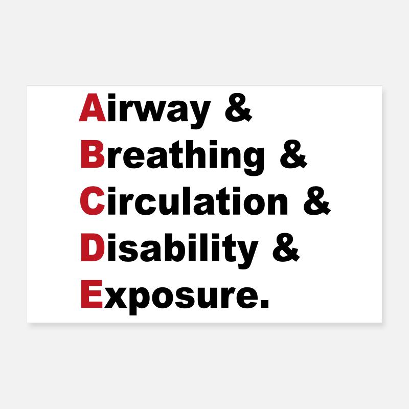 Règle ABCDE Poster 30 x 20 cm