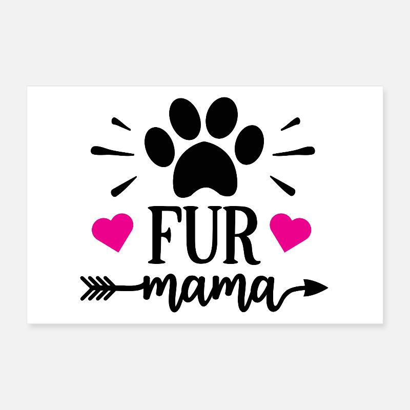 Pelz Mama Poster 30x20 cm
