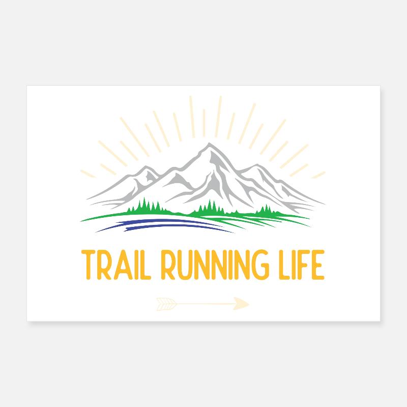 Vie de trail running Poster 30 x 20 cm