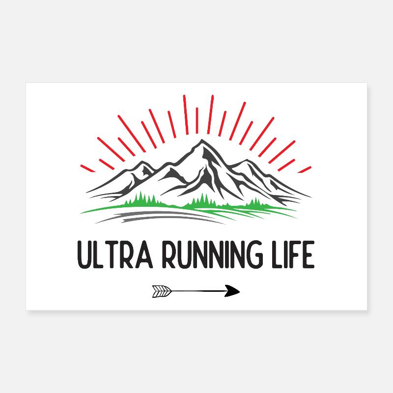 Ultra Running Life Poster 12" x 8" (30x20 cm)