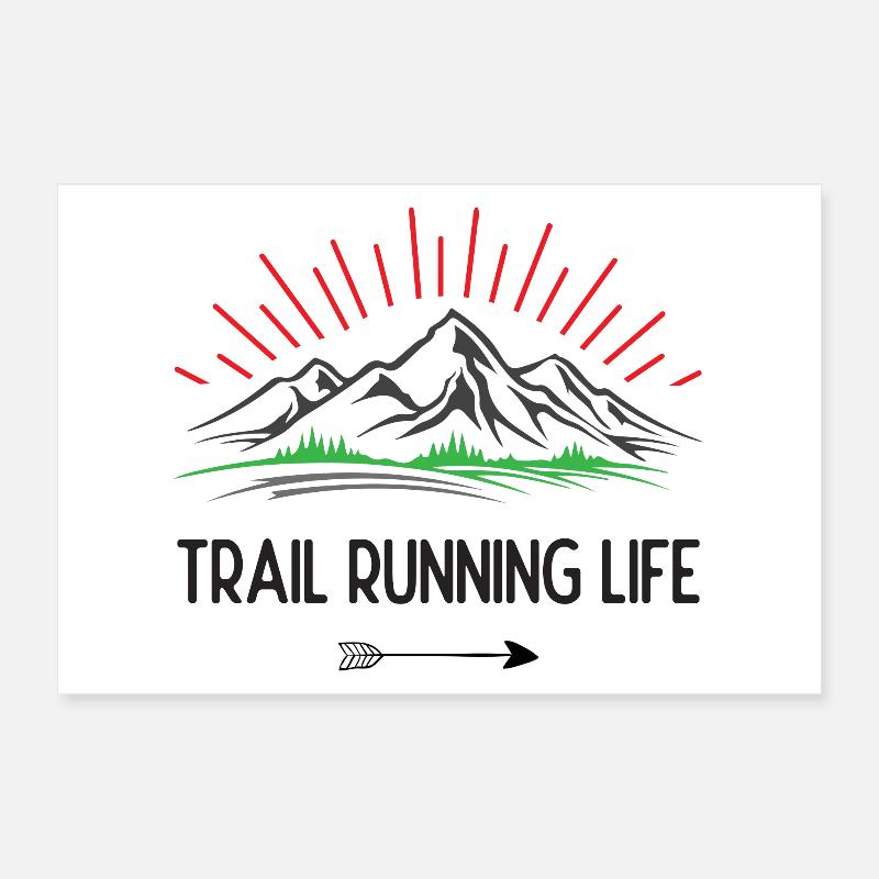 Vie de trail running Poster 30 x 20 cm