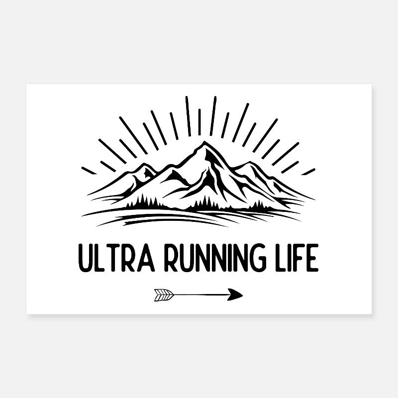 Durée de vie ultra running Poster 30 x 20 cm