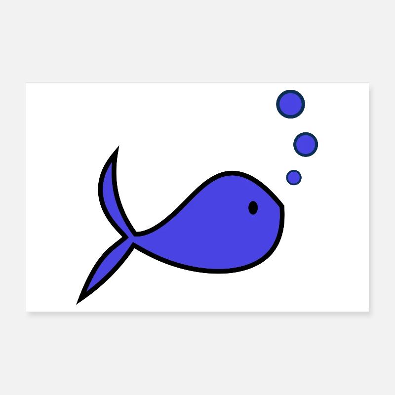 FISCH. APRILSCHERZ. FEIERTAG. SOMMER. OSTERN Poster 30x20 cm