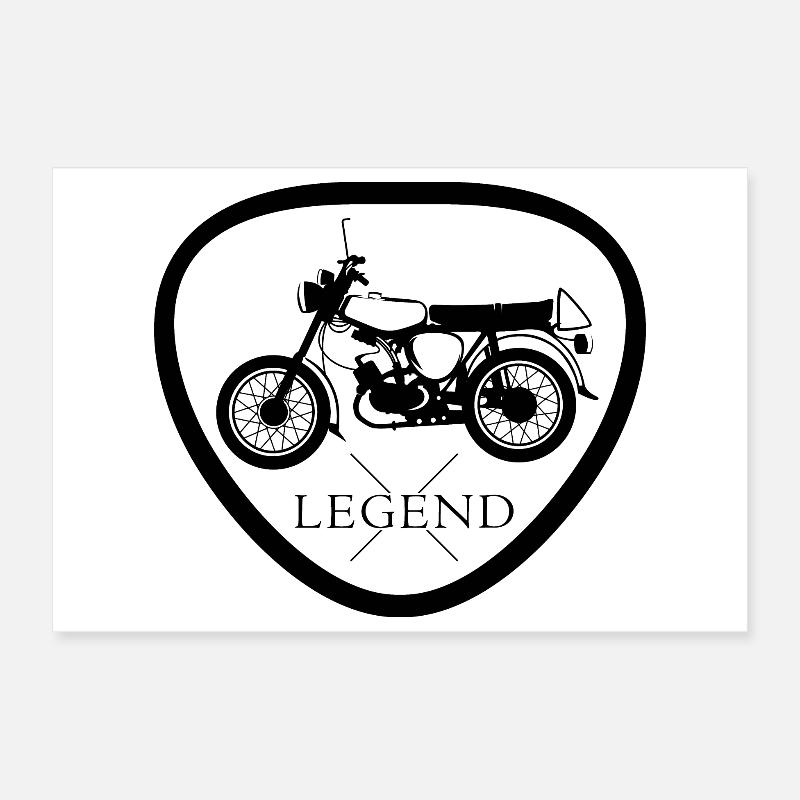 Légende Simson S50 S51 Symbole DDR Nostalgie icône Poster 30 x 20 cm