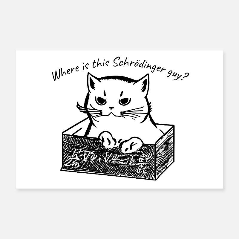 Schödingers Katze Poster 30x20 cm