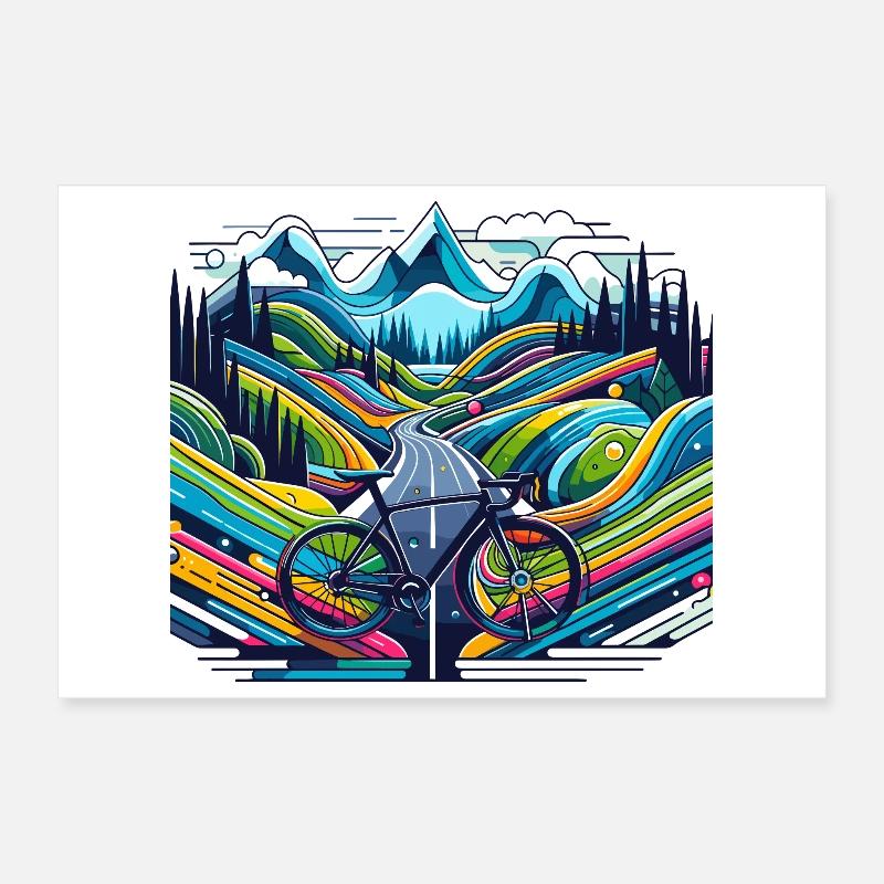 Route, Route, Montagne Poster 30 x 20 cm