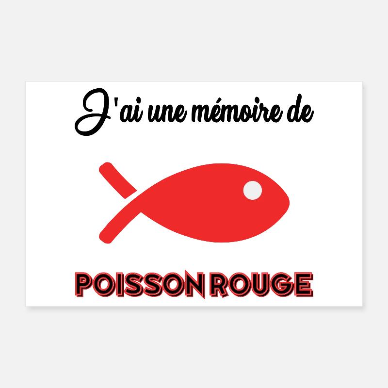 FISH. MEMORY. Poster 12" x 8" (30x20 cm)