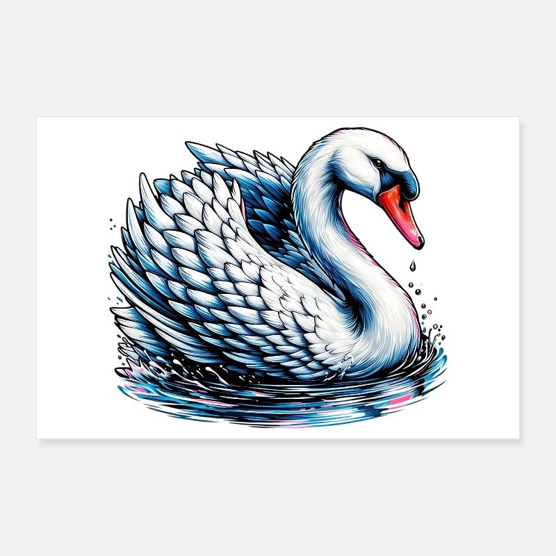 Schwan Poster 30x20 cm