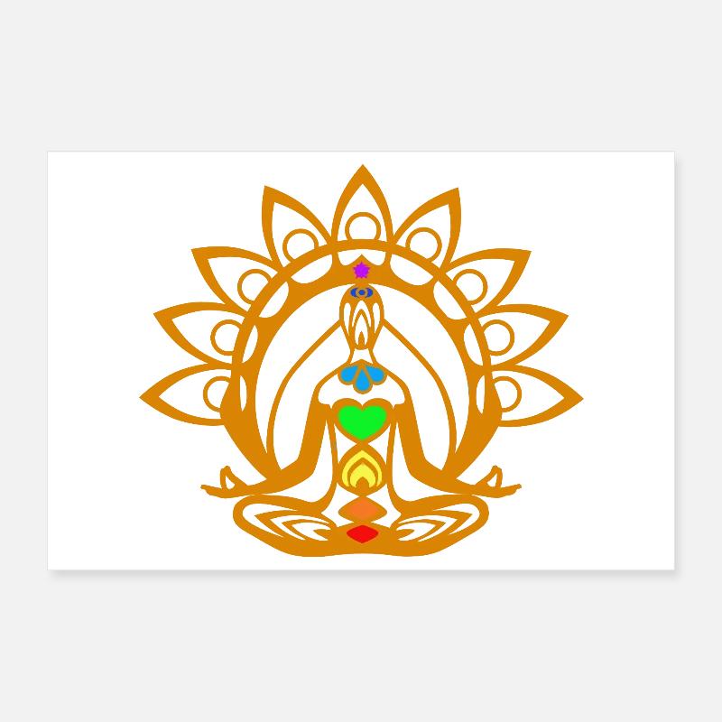 Chakra meditation Poster 12" x 8" (30x20 cm)