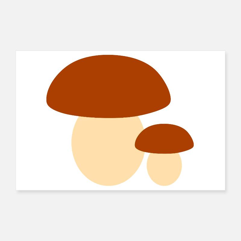 Illustration de champignon minimaliste Poster 30 x 20 cm