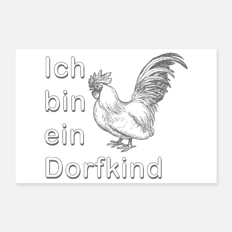 Ich bin ein Dorfkind Poster 30x20 cm